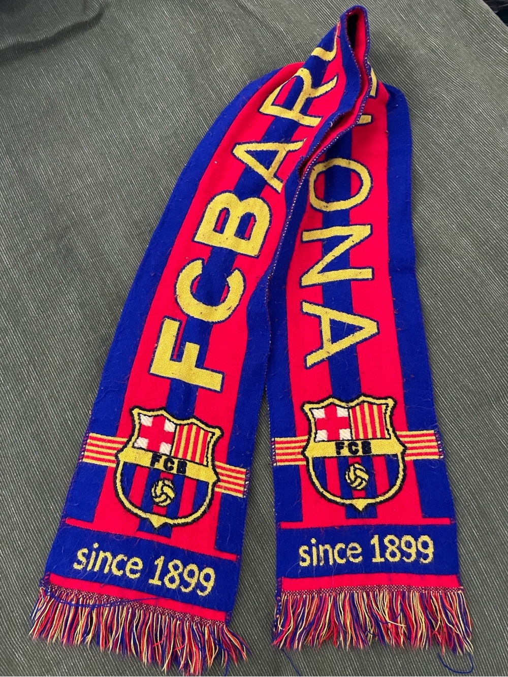 Vintage FC Barcelona Soccer Club Scarf